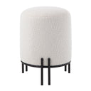 Renwil Cynthia Indoor Boucle Ottoman - Off-White
