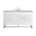 Glossy White / Victorian Silver - 3 Faucet Holes