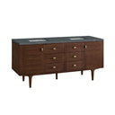 Mid-Century Walnut / Parisien Bleu - 3 Faucet Holes