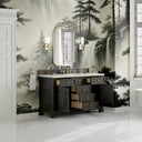 Black Onyx / Victorian Silver - 3 Faucet Holes