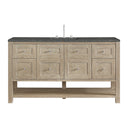 Whitewashed Oak / Parisien Bleu - 3 Faucet Holes