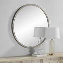 Renwil Oltimo 40" Tall Round Wall Mirror - Grey