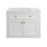 Carrara White - 3 Faucet Holes