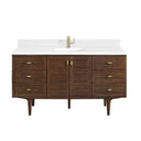 Mid-Century Walnut / White Zeus - 1 Faucet Hole