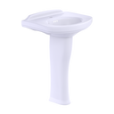 Toto Dartmouth Rectangular Pedestal Bathroom Sink with Arched Front For Single Hole Faucets