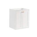 Glossy White / Champagne Brass