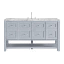 Serenity Blue / Carrara White - 3 Faucet Holes