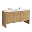 Light Natural Oak / White Zeus - 3 Faucet Holes