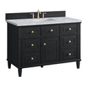Black Onyx / Carrara White - 3 Faucet Holes