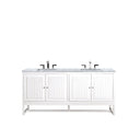 Glossy White / Carrara White - 3 Faucet Holes