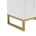 Glossy White / Champagne Brass