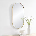 Renwil Aleah 40" Tall Oval Wall Mirror - Yellow