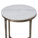 Renwil Pearson Indoor Cast Aluminum Side Table - Antique Brass