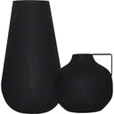 Renwil Roove Indoor Iron Vase - Matte Black