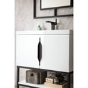 Glossy White / Matte Black / Glossy White - 1 Faucet Hole