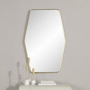 Renwil Mocha 40" Tall Rectangular Mirror - Satin Brass