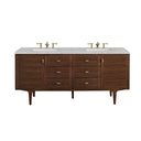 Mid-Century Walnut / Eternal Jasmine Pearl - 3 Faucet Holes