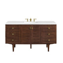 Mid-Century Walnut / White Zeus - 3 Faucet Holes