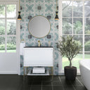Glossy White / Champagne Brass / Charcoal Black - 1 Faucet Hole