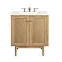 Light Natural Oak / White Zeus - 3 Faucet Holes