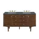 Mid-Century Walnut / Parisien Bleu - 3 Faucet Holes