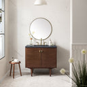 Mid-Century Walnut / Charcoal Soapstone - 3 Faucet Holes