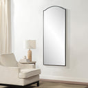Renwil Balina 72" Tall Rectangular Arch Mirror - Matte Black
