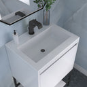 Glossy White / Matte Black / Glossy White - 1 Faucet Hole