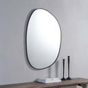 Renwil Bozeman 42" Tall Oval Wall Mirror - Black