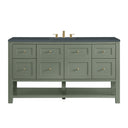Smokey Celadon / Charcoal Soapstone - 3 Faucet Holes