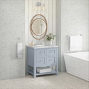 Serenity Blue / Carrara White - 3 Faucet Holes