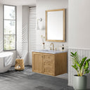 Light Natural Oak / Carrara White - 3 Faucet Holes