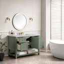 Smokey Celadon / Carrara White - 3 Faucet Holes