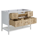 Polished White and Light Mappa Burl / White Zeus - 3 Faucet Holes