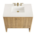 Light Natural Oak / White Zeus - 3 Faucet Holes