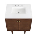 Mid-Century Walnut / White Zeus - 3 Faucet Holes