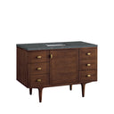 Mid-Century Walnut / Parisien Bleu - 3 Faucet Holes