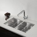 Blanco Quatrus R0 32" 50/50 Double Bowl Undermount Stainless Steel Kitchen Sink