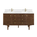Mid-Century Walnut / White Zeus - 1 Faucet Hole