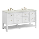 Bright White / Victorian Silver - 3 Faucet Holes