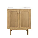 Light Natural Oak / White Zeus - 3 Faucet Holes