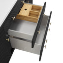 Carbon Oak / White Zeus - 3 Faucet Holes