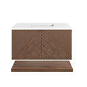 Chestnut / White Zeus - 3 Faucet Holes