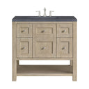 Whitewashed Oak / Charcoal Soapstone - 3 Faucet Holes