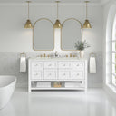 Bright White / Victorian Silver - 3 Faucet Holes