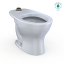 Toto Tornado Flush Commercial Flushometer Floor Mounted Universal Height Toilet with Cefiontect - Elongated