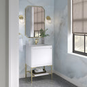 Glossy White / Champagne Brass / Glossy White - 1 Faucet Hole