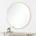 Renwil Fragoso 48" Tall Round Wall Mirror - Yellow