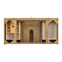 Light Natural Oak / White Zeus - 3 Faucet Holes