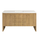 Light Natural Oak / White Zeus - 3 Faucet Holes